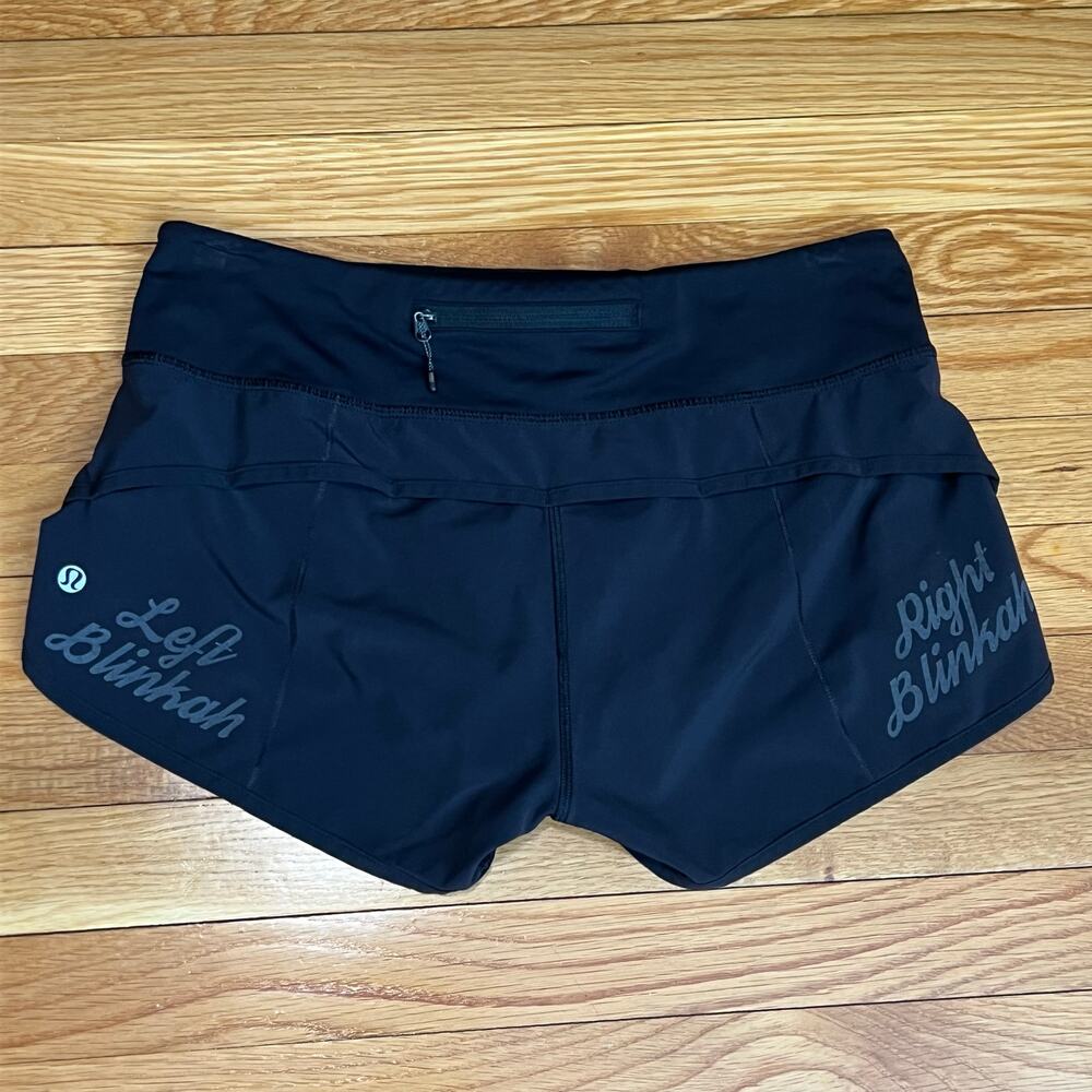 RARE Lululemon Boston Marathon Blinkah Reflective Speed Up Shorts Size 6